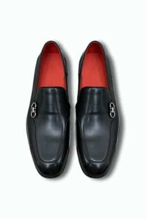 [페라가모] 남성 프레임 가죽 슬립온 로퍼