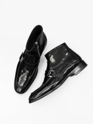 [에르메스] 레더 앵클 부츠