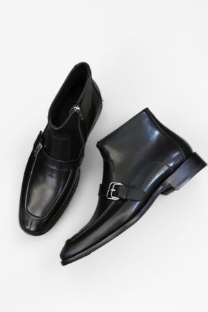 [에르메스] 레더 앵클 부츠