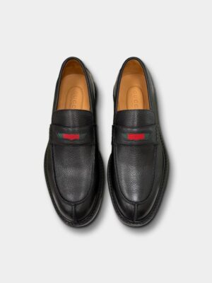 [구찌] 웹 디테일의 가죽 로퍼