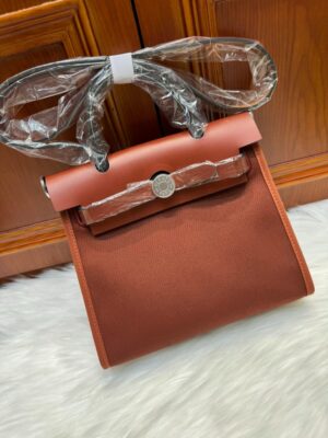 [에르메스] 에르백 zip mini 21Cm  Vache Hunter & Toile Silver (2 Colors)