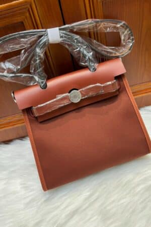 [에르메스] 에르백 zip mini 21Cm  Vache Hunter & Toile Silver (2 Colors)