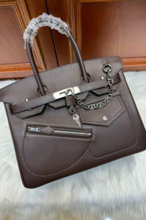 [에르메스] 버킨 Rock 30cm Swift/ Marron - Silver