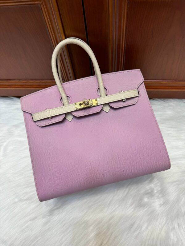 [에르메스] 버킨 25cm Epsom/ Mauve Sylvestre/Nata - Gold