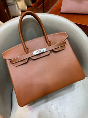 [에르메스] 버킨 30cm Barenia Natura Silver (2 Colors)