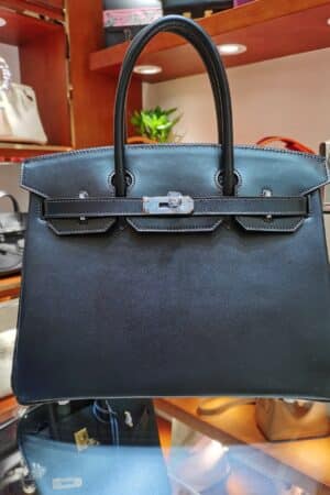 [에르메스] 버킨 30cm Box Calf/ Noir - Silver