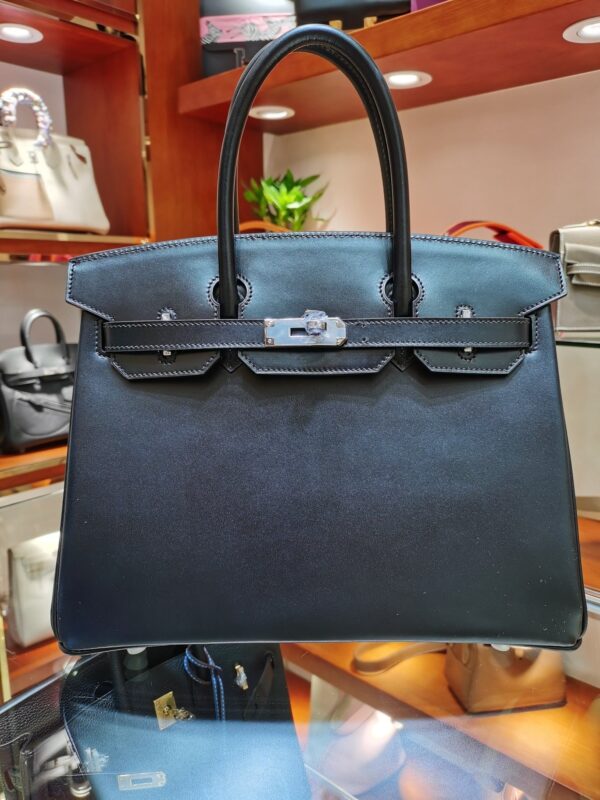 [에르메스] 버킨 30cm Box Calf/ Noir - Silver