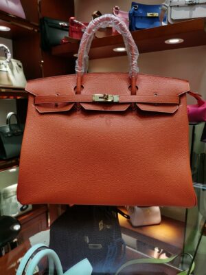 [에르메스] 버킨 40cm Taurillon Clemence/ Orange - Gold