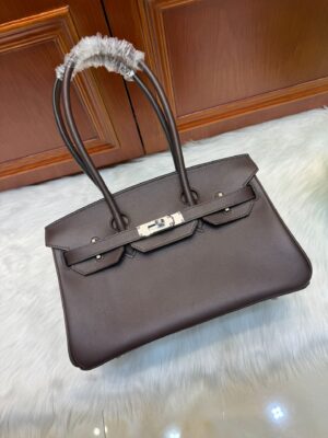 [에르메스] 버킨 Shoulder 29cm Swift/ Cafe - Silver