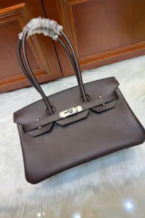 [에르메스] 버킨 Shoulder 29cm Swift/ Cafe - Silver
