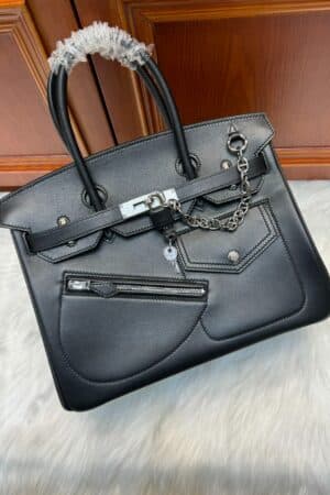 [에르메스] 버킨 Rock 30cm Swift/ Noir - Silver