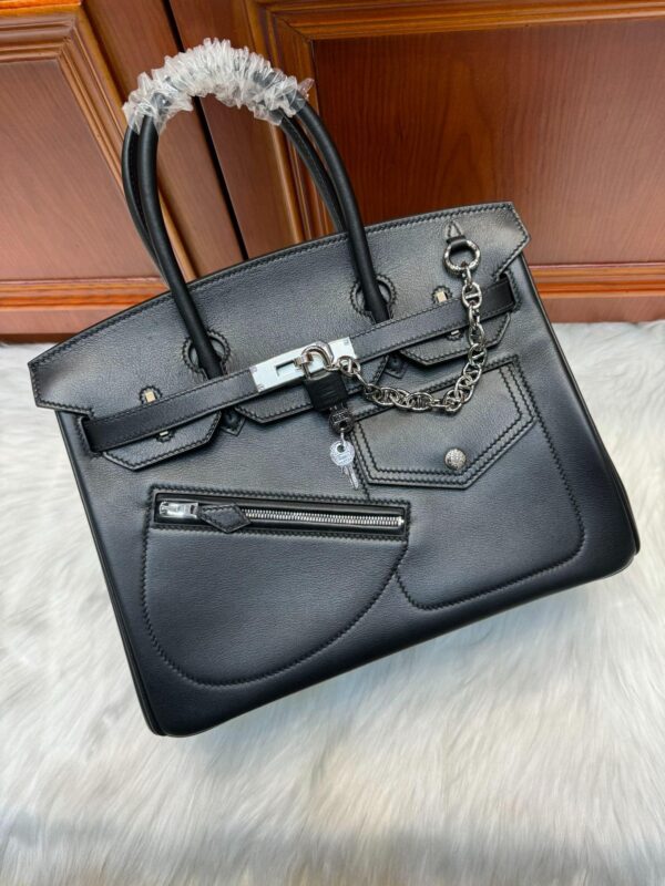 [에르메스] 버킨 Rock 30cm Swift/ Noir - Silver