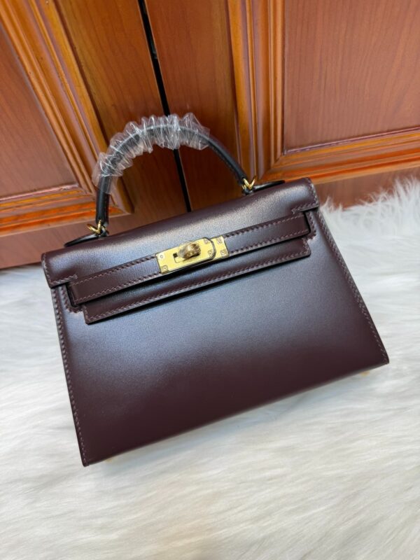 [에르메스] 켈리 19cm Box Calf/ Rouge Sellier - Gold