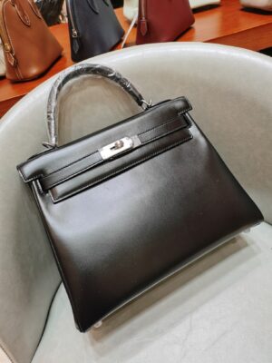 [에르메스] 켈리 28cm Box Calf/ Noir - Silver