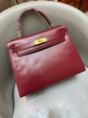 [에르메스] 켈리 28cm Box Calf/ Bordeaux - Gold