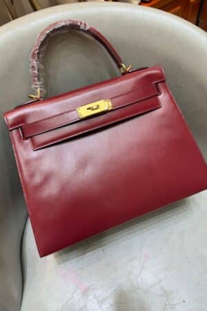 [에르메스] 켈리 28cm Box Calf/ Bordeaux - Gold