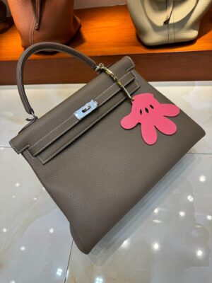 [에르메스] 켈리 32cm Togo/ Etoupe - Silver