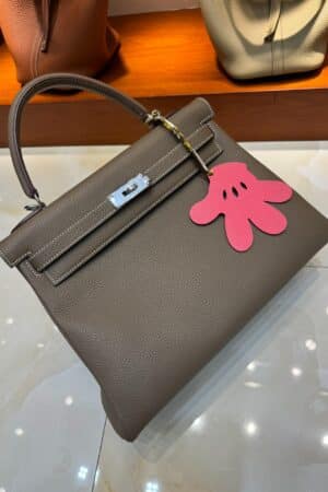 [에르메스] 켈리 32cm Togo/ Etoupe - Silver