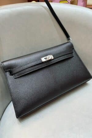 [에르메스] 켈리 Elan 27cm Chevre Silver (2 Colors)