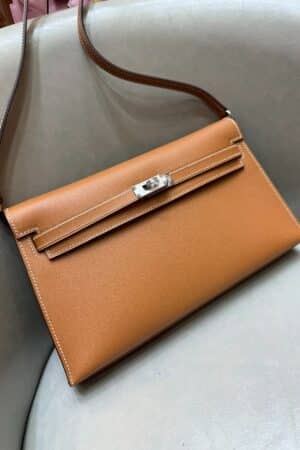 [에르메스] 켈리 Elan 27cm Veau Madame/ Gold - Silver