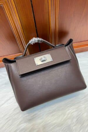 [에르메스] 24/24 Mini 21cm Swift/ Rouge Sellier - Silver