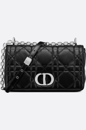 [디올] 소프트 카로 미디엄 백 블랙 은장 M9253PHPA