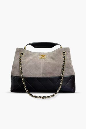 [샤넬] 스몰 쇼핑백 스웨이드 카프스킨 AS5634