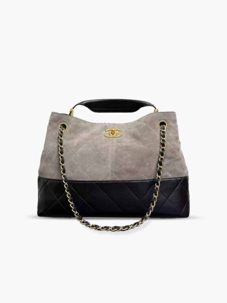 [샤넬] 스몰 쇼핑백 스웨이드 카프스킨 AS5634