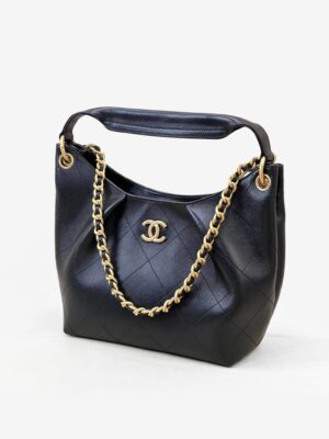 [샤넬] 호보백 체인 탑핸들 카프스킨 AS5970