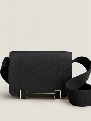 [에르메스] 게타 20.5cm  Chever/ Noir - Gold