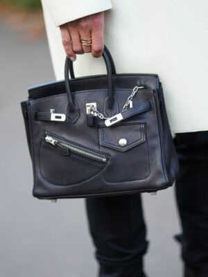 [에르메스] 버킨 Rock 25cm Swift/ Noir - Silver