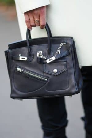 [에르메스] 버킨 Rock 25cm Swift/ Noir - Silver