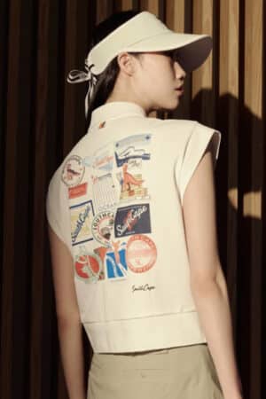 [사우스케이프] 여성 보야주 카라 피케 슬리브리스 티셔츠