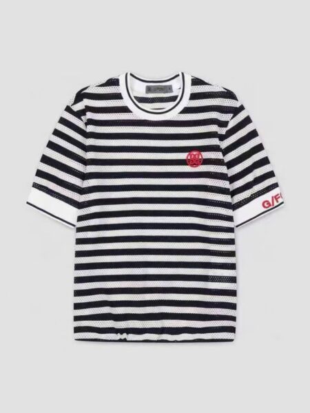 [지포어] 메쉬 스트라이프 라운드 티셔츠 (2 COLORS)