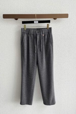 [로로피아나] 울 블렌디드 엠브로이드 밴딩 팬츠 (2 COLOR)