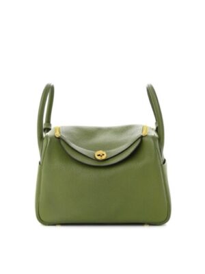 [에르메스] 린디 30cm Taurillon Clemence/ Vert Canopee - Gold