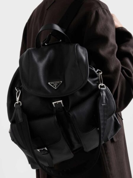 [프라다] 리나일론 카프스킨 백팩 (2VZ110A)