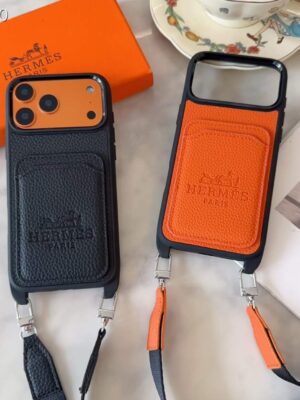 [에르메스] 프리미엄 레더 카드포켓 조절식 스트랩 케이스 (2 COLOR)