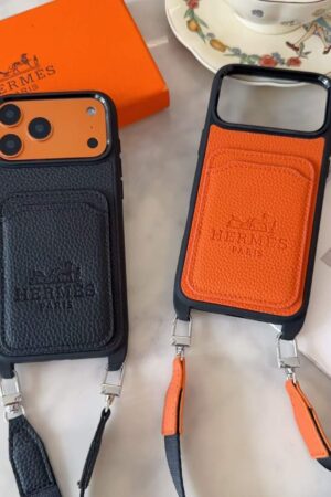 [에르메스] 프리미엄 레더 카드포켓 조절식 스트랩 케이스 (2 COLOR)