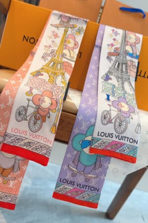 [루이비통] 2026 최신상 투야 도트 모노그램 더블레이어 실크 롱 스트랩 (2 COLOR)