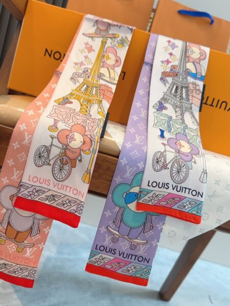 [루이비통] 2026 최신상 투야 도트 모노그램 더블레이어 실크 롱 스트랩 (2 COLOR)