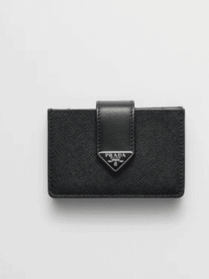 [프라다] 사피아노 및 가죽 카드 지갑 1MC211_2DYG_F0002