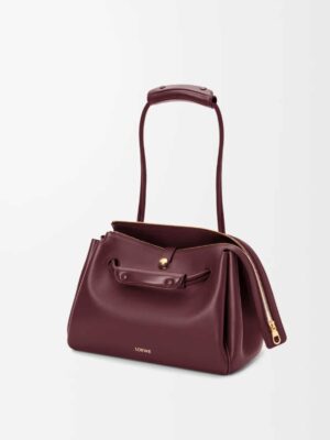 [로에베] 미디엄 마드리드 백 서플 카프스킨/다크 버건디