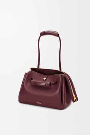 [로에베] 미디엄 마드리드 백 서플 카프스킨/다크 버건디