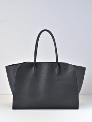 [더 로우] 말로(Marlo) 17 가죽 백 블랙-그레인 카프스킨 W1904L133BLAN