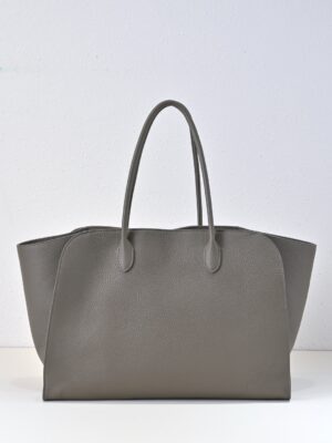 [더 로우] 말로(Marlo) 17 가죽 백 그레이-그레인 카프스킨 W1904L133BLAN