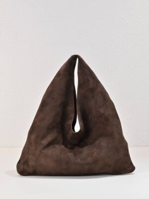 [더 로우] 스몰 빈들 스웨이드 백 타바코/루비노 W1682L630TBRU