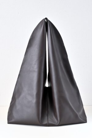 [더 로우] 빈들 미디엄 가죽 토트백 브라운