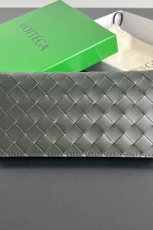 [보테가베네타] 인트레치아토 장지갑 다크카키