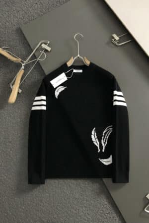 [톰브라운] 4-바 페더 밀라노 립 스웨터